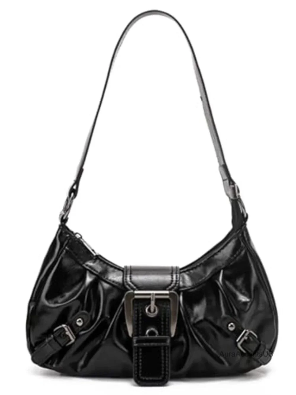 Y2K Hobo Shoulder Bag Faux Leather Top Handle Clutch Purse for Women